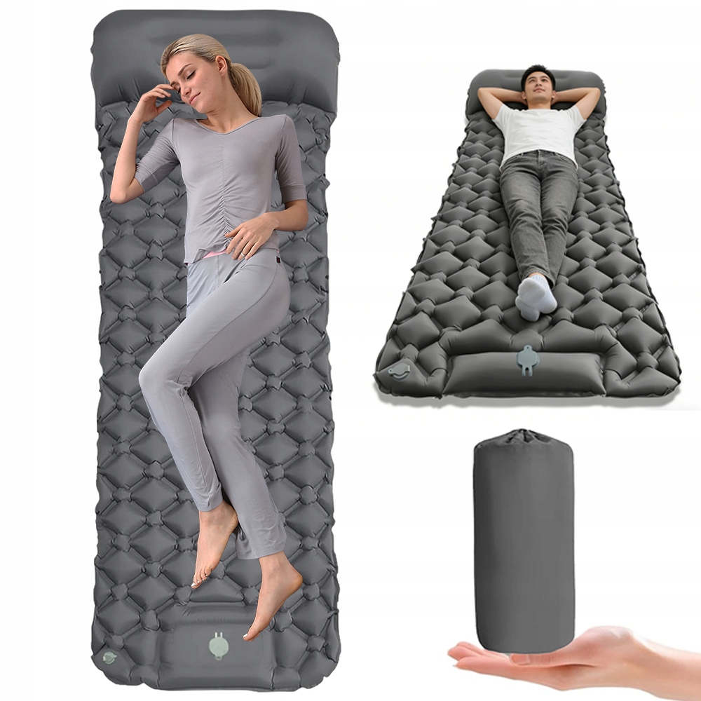 Mata Sypialnia Z Pompką Falowy Kształt Tpu Do Wędrówek Szara 5CM