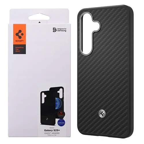 Pouzdro Obal Case Spigen Enzo Aramid Pro Samsung Galaxy S25+ Plus Černé