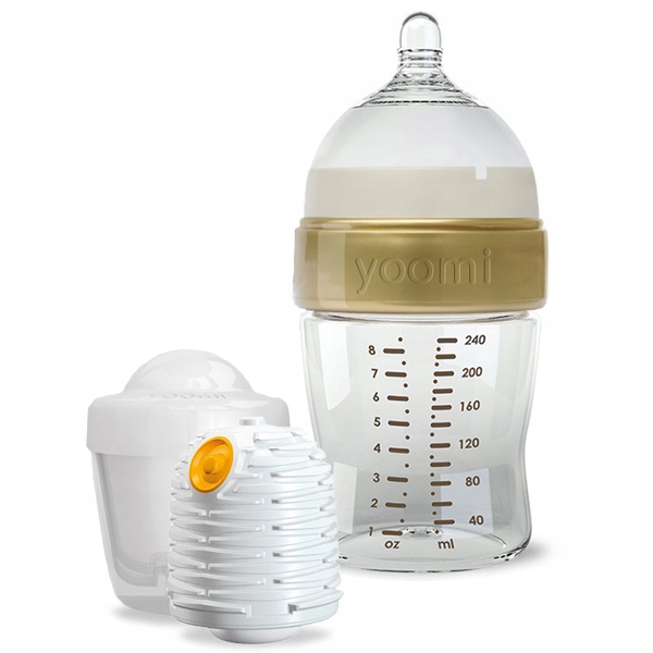 YOOMI BUTELKA złota PODGRZEWACZ + kapsuła 240ml