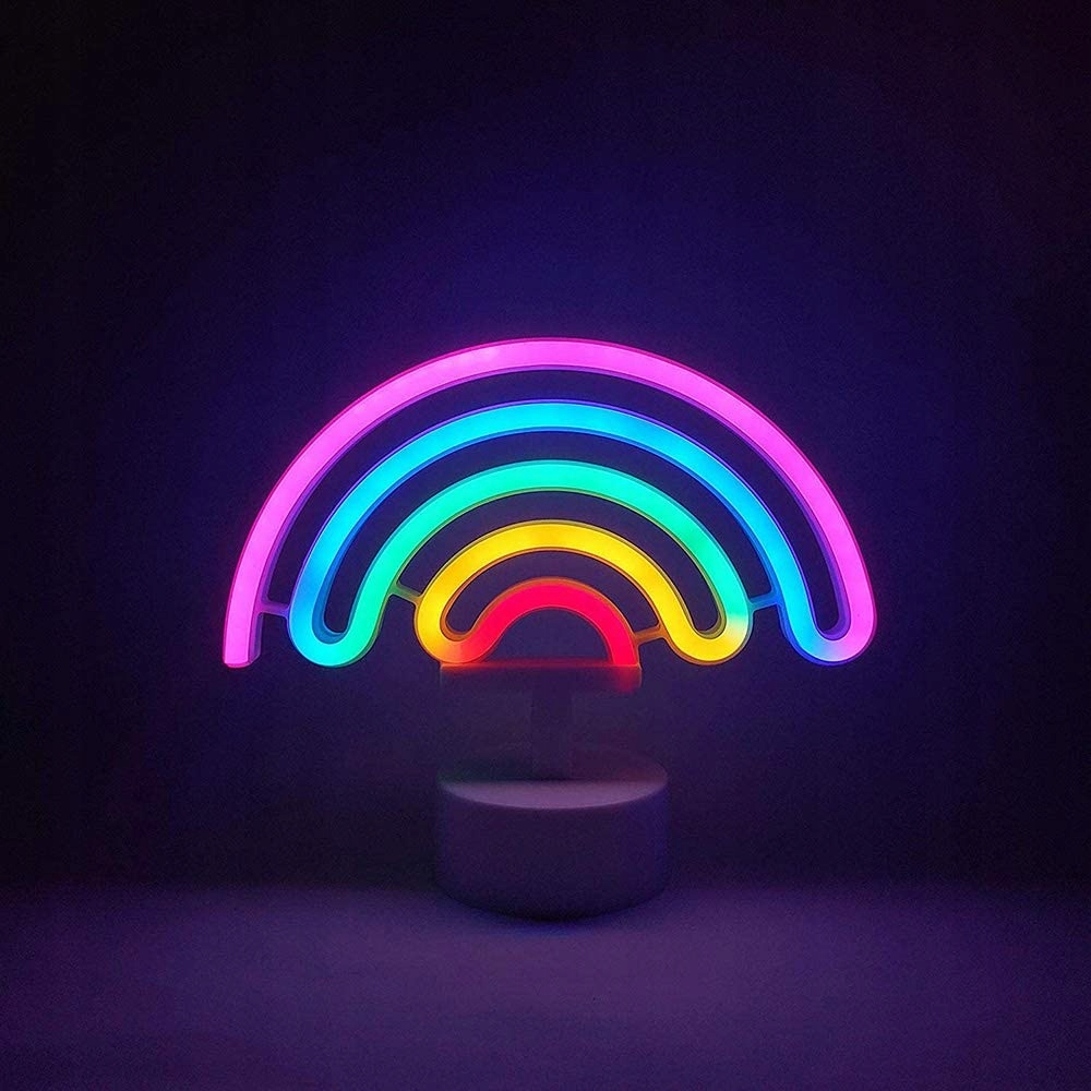 NEON LED TĘCZA WISZĄCY LAMPKA ŚCIENNA TĘCZA 3xAA EAN (GTIN) 0750743296269