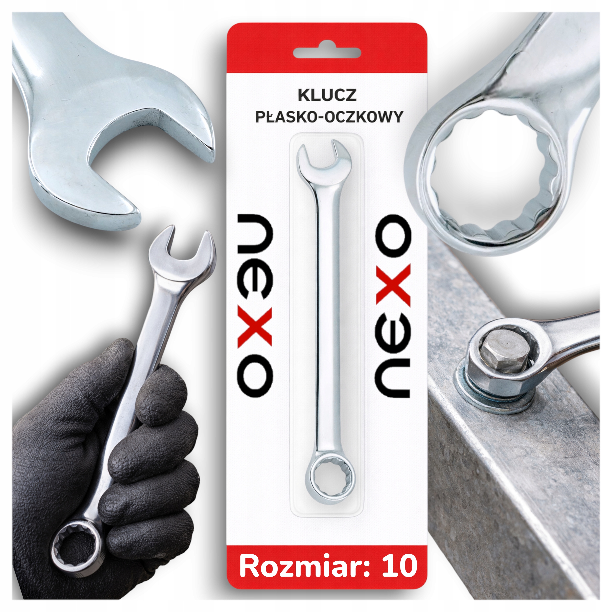 Klucz Płasko-oczkowy 10MM Klucz Płasko-oczkowy 10 Crv 12-PUNKTOWY Din 3113