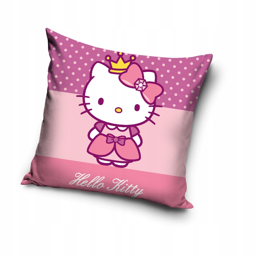 HELLO KITTY PIĘKNA POSZEWKA NA PODUSZKĘ JASIEK VELVET OZDOBA POKOJU 40X40