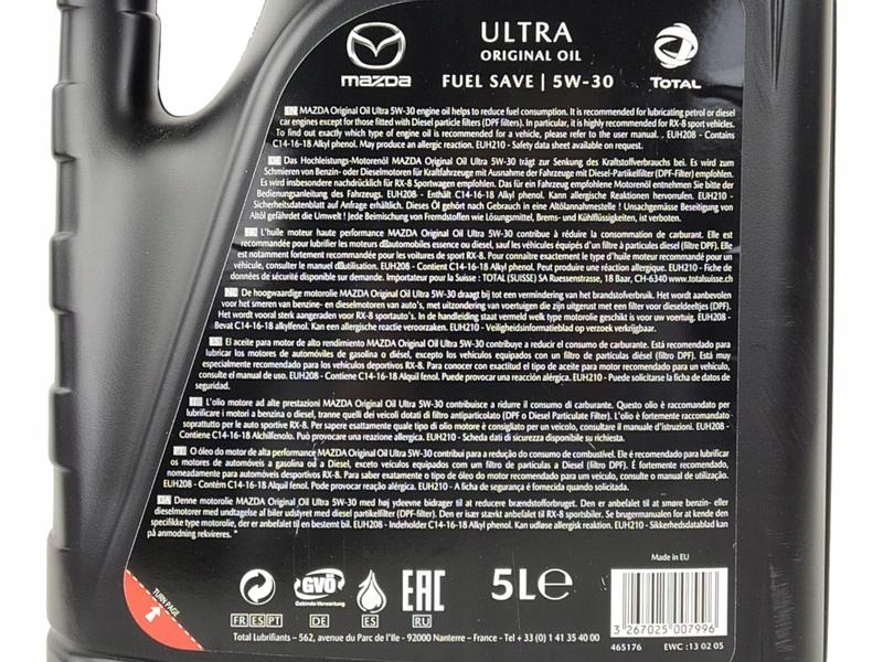 OE MAZDA ULTRA 5W30 5L+FILTR OLEJU OP595 Producent części Filtron