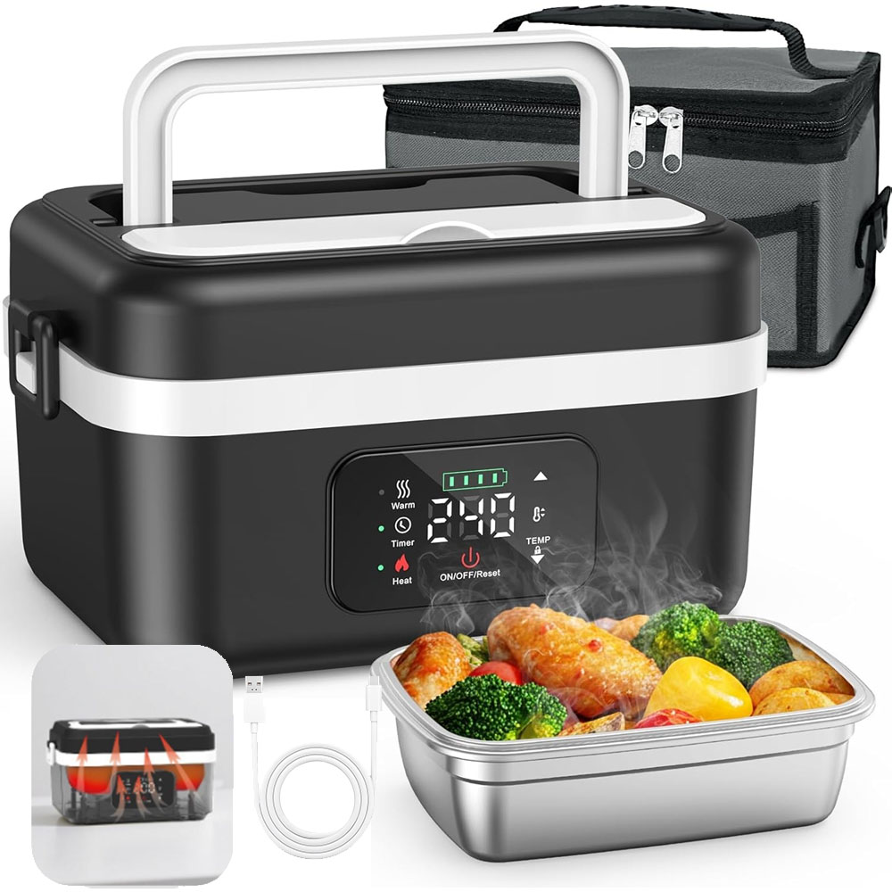 Elektrický ohřívač LunchBox Inteligentní obědový box lžíce Vidlička 1L