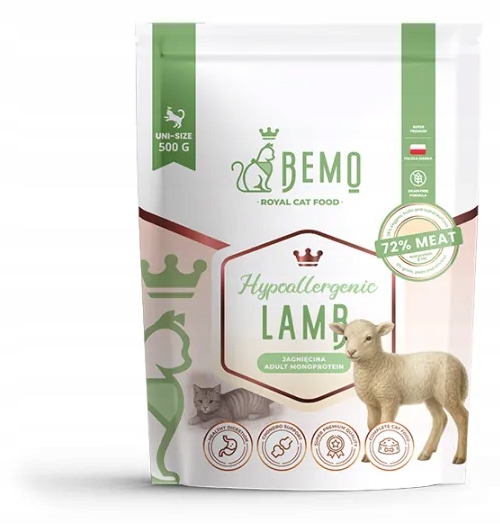 Bemo Cat Hypoallergenic Karma Sucha Dla Kota Z Jagnięciną 2,5kg
