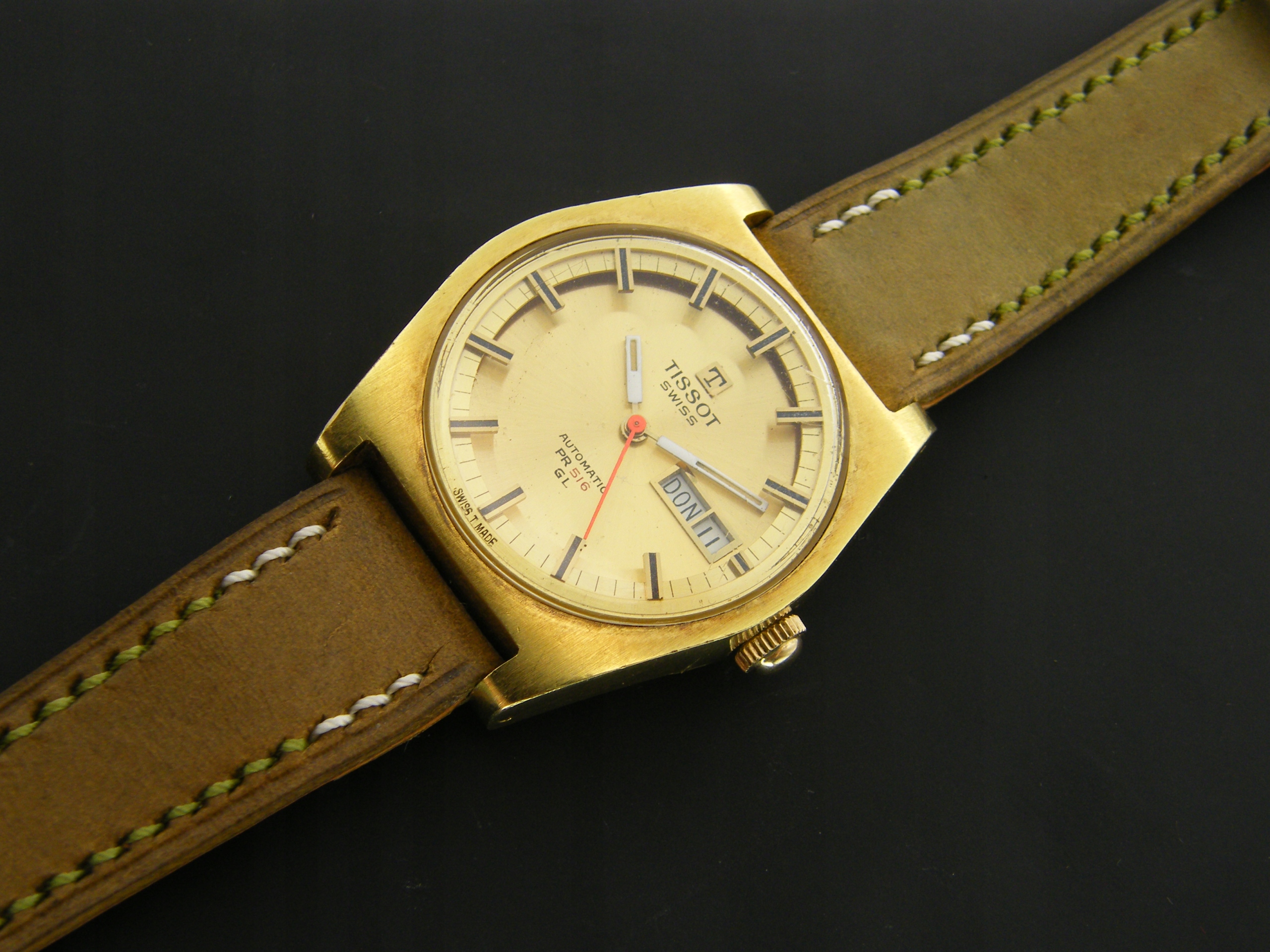 TISSOT PR 516 GL 自動巻き腕時計　可動品 ティソ シースター PR516 GL ステンレス 自動巻き 1960年代製
