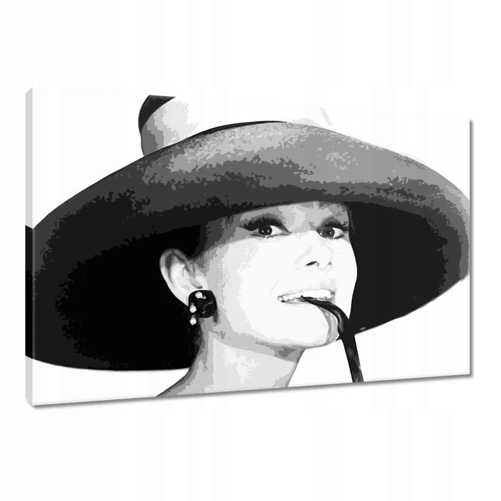 

Obrazy 90x60 Hepburn z kapeluszem