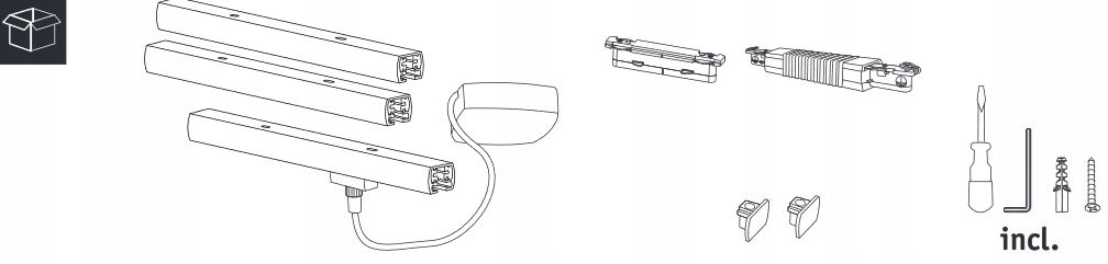 Paulmann URail system bazowy chrom matt Kod producenta 95016