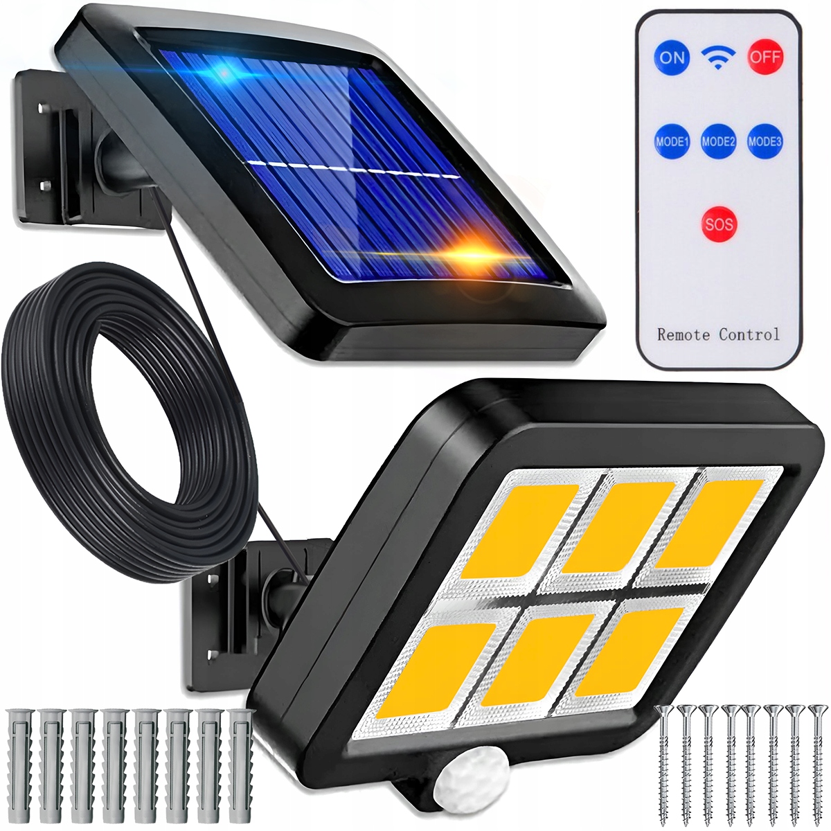 

Lampa Solarna Led Czujnik Ruchu Zmierzchu +pilot