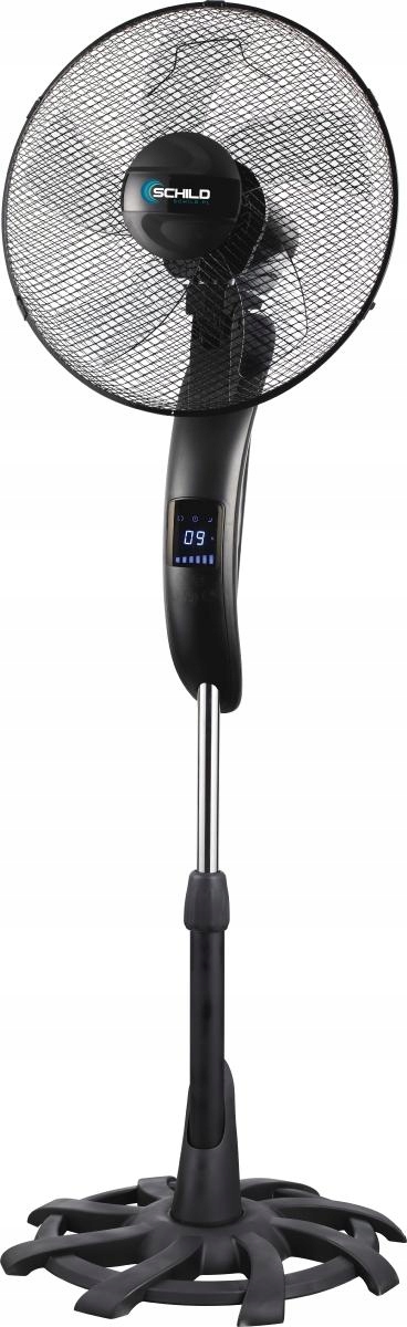 LCD WIATRAK PODŁOGOWY WENTYLATOR STOJĄCY PILOT XXL Kolor dominujący czarny
