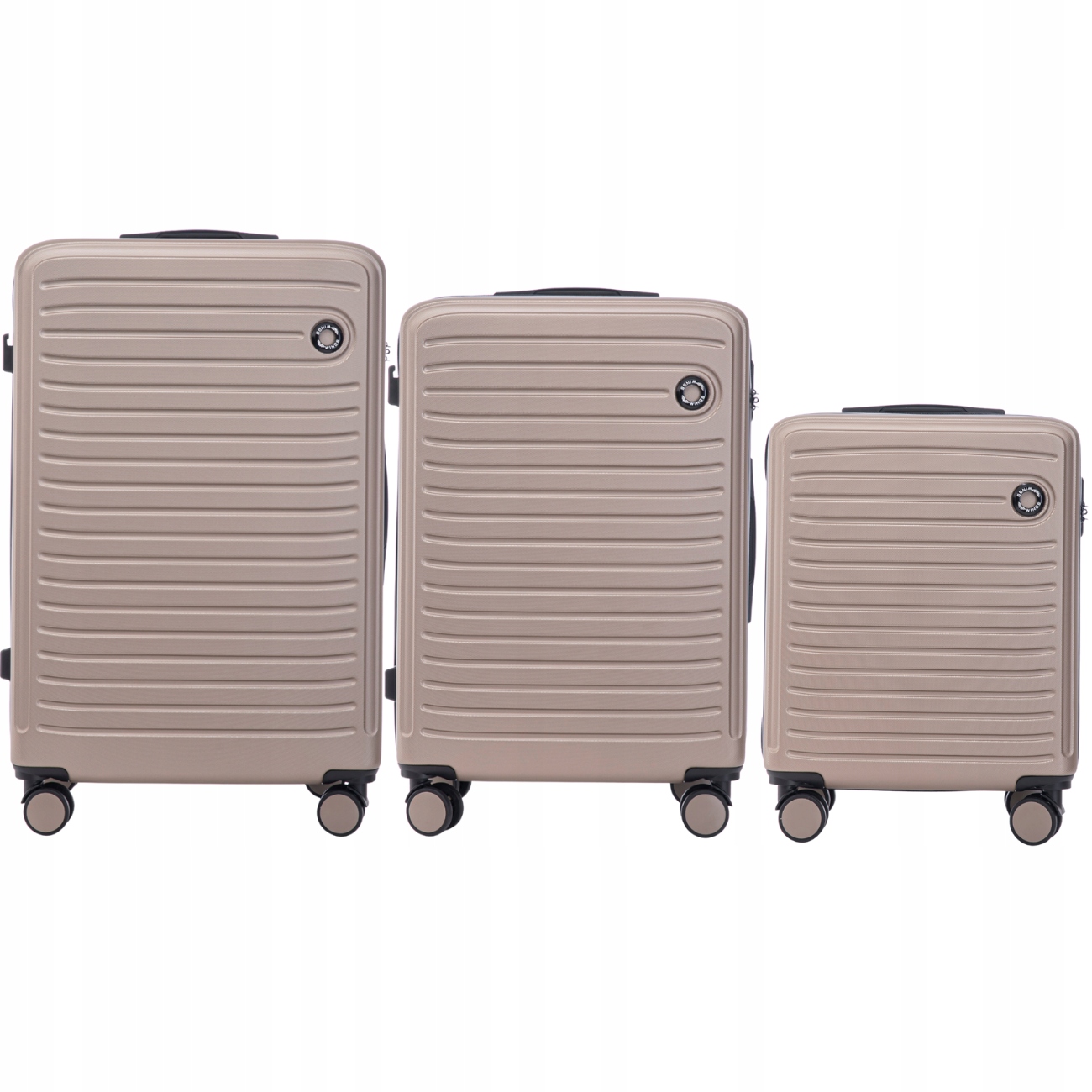 Sada tvrdých kufrů z Abs, sada cestovních zavazadel na 4 kolečkách Wings