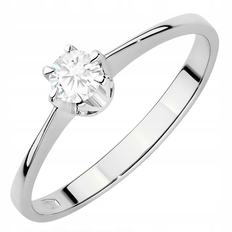 Zlatý Prstýnek pr. 585 14k Laboratorní diamant 0,20ct