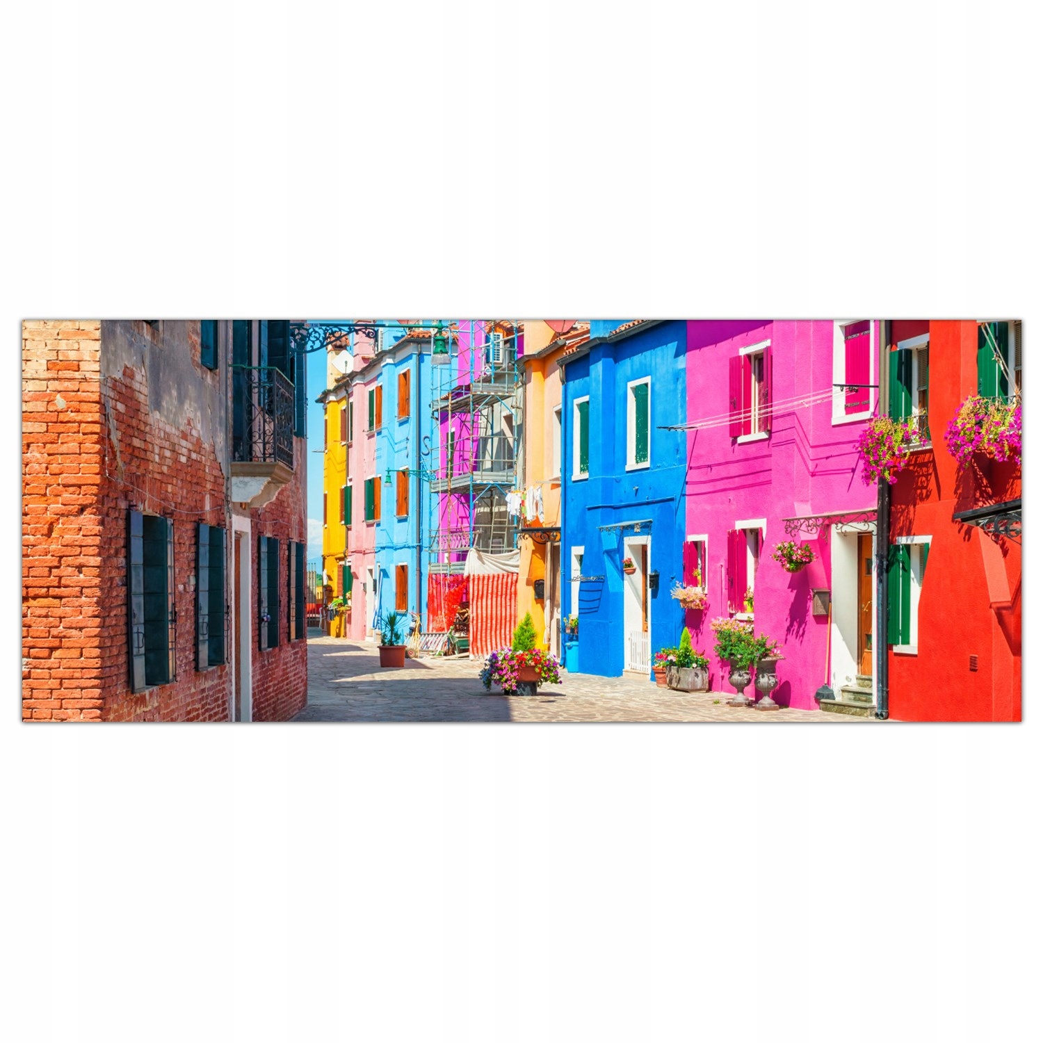 

Hartowany Obraz Szklany Burano Miasto Domy 125x50