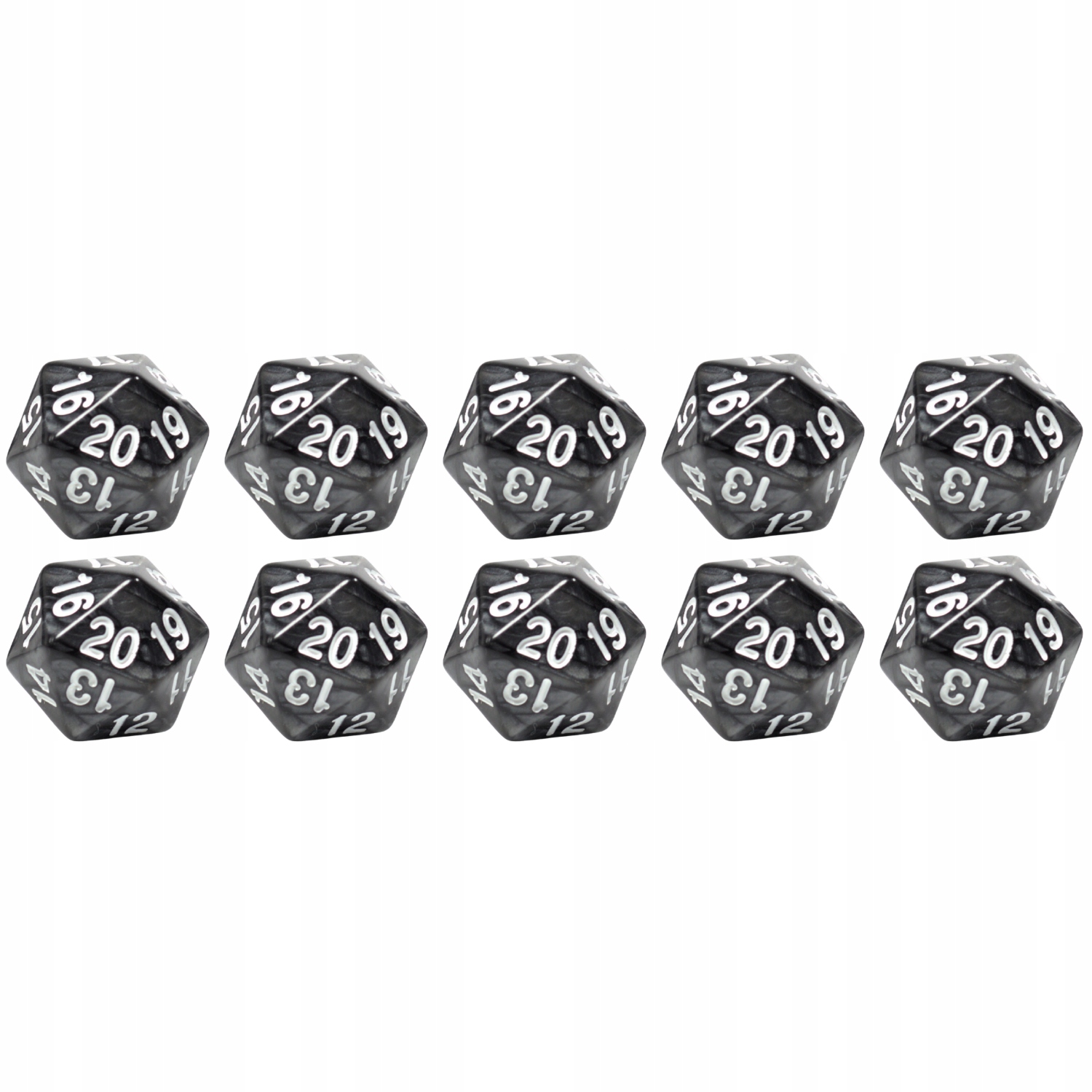 ZESTAW 10 KOSTEK K20 RPG ALDUINA KOŚĆ DWUDZIESTOŚCIENNA