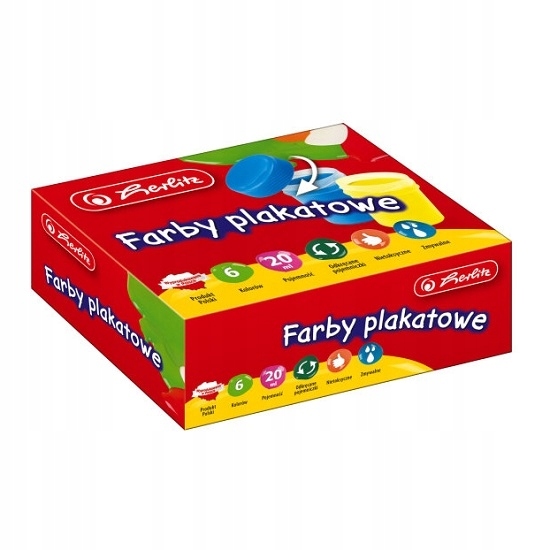 

Farby plakatowe szkolne, x 20ml