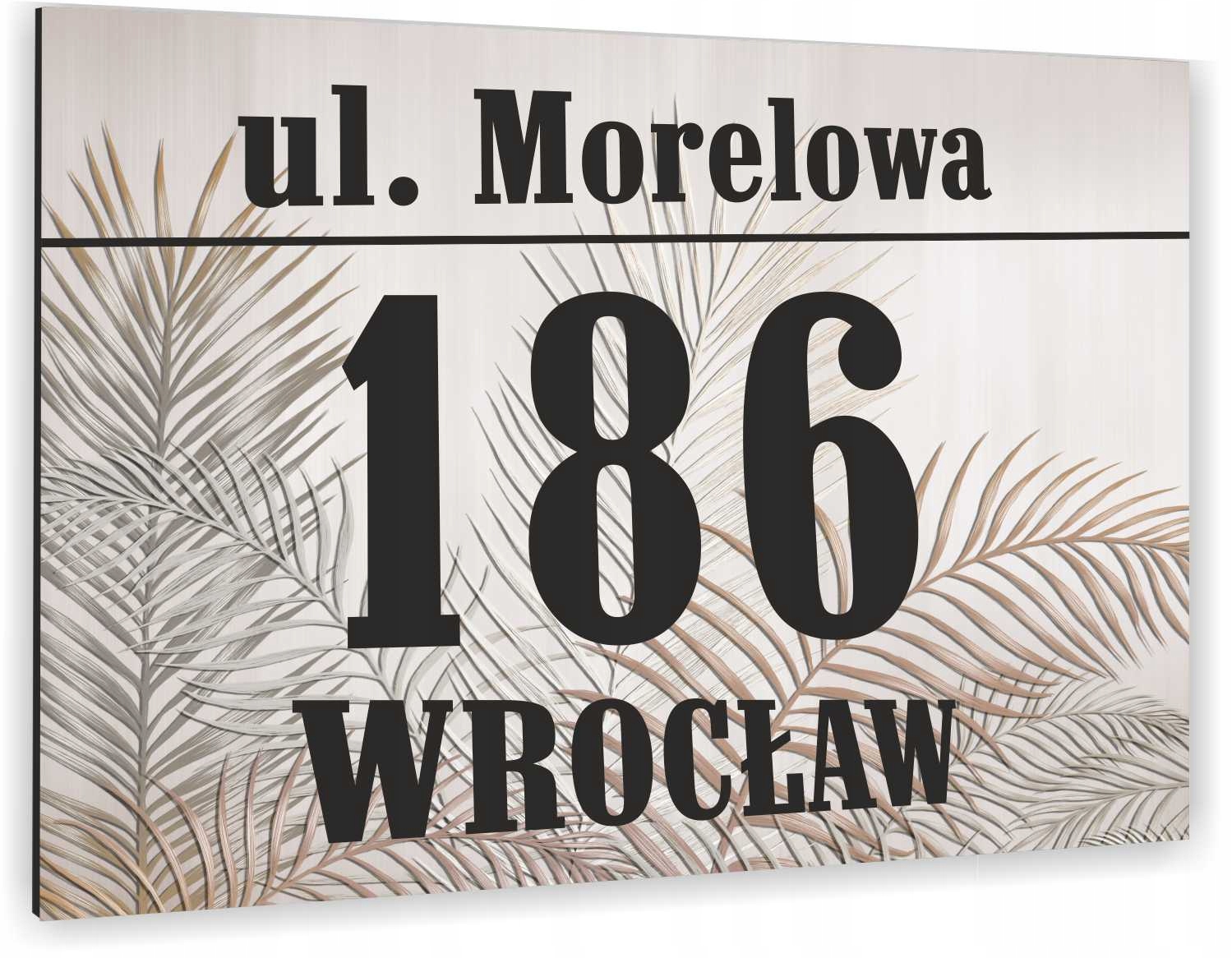 Tabliczka adresowa Numer domu ALUMINIUM z wkrętami