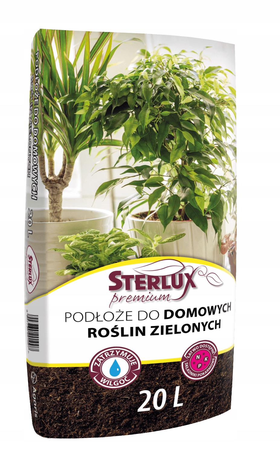 PODŁOŻE DO DOMOWYCH ROŚLIN ZIELONYCH PAPROCIE JUKI DRACENY PREMIUM 20L pH 5.5-6.5