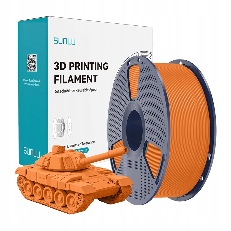 Filament Pla+ High Speed 1.75MM 1KG Pomarańczowy Na Szpuli Sunlu