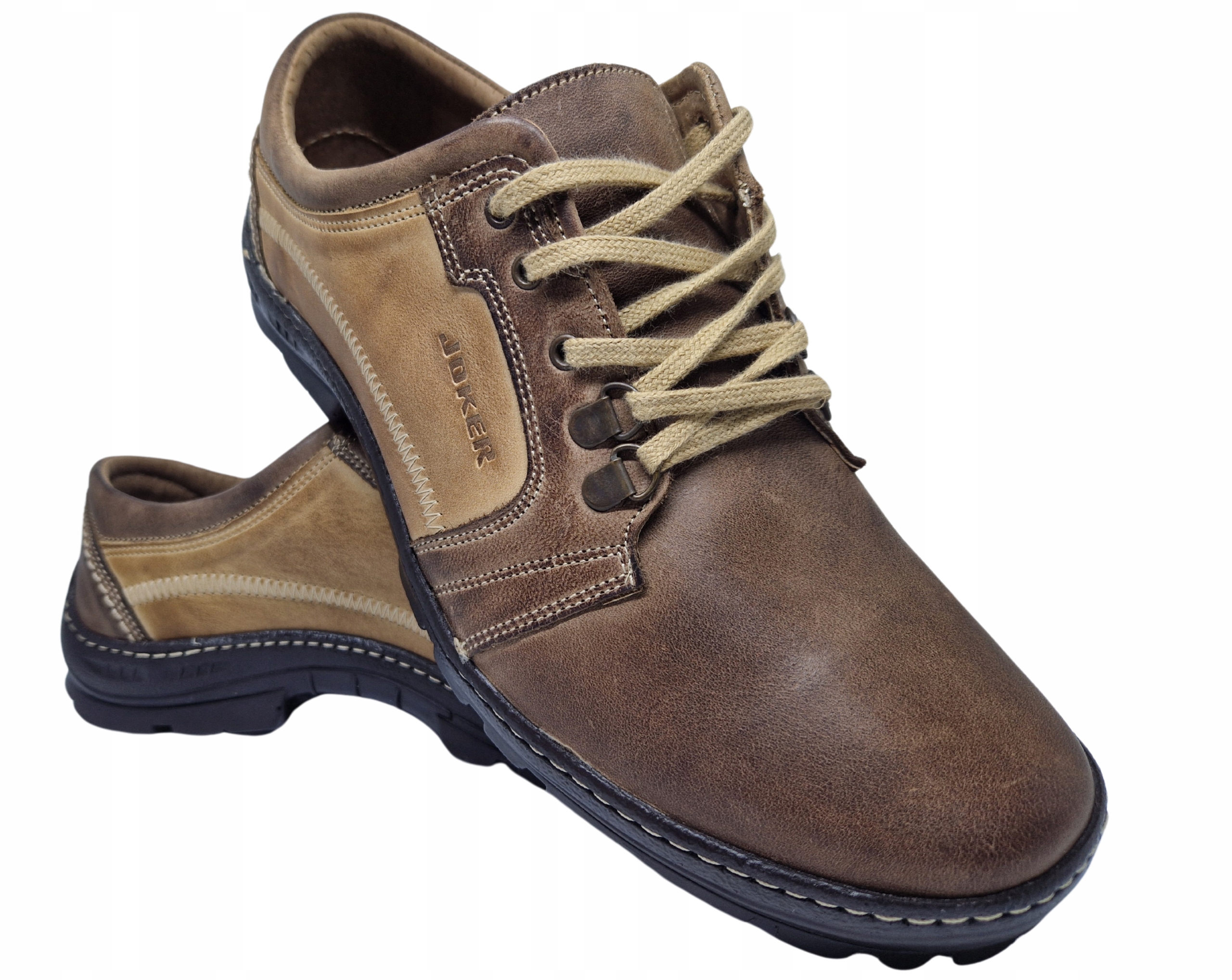 Pánské Kožené Boty Joker 192 vel. 46 Hnědé Dárek