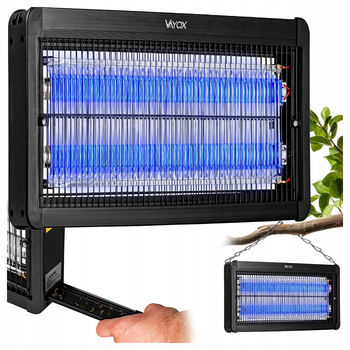 Lampa Owadobójcza Pułapka Na Muchy Komary Elektryczna Uv 20W 180m2 Vayox