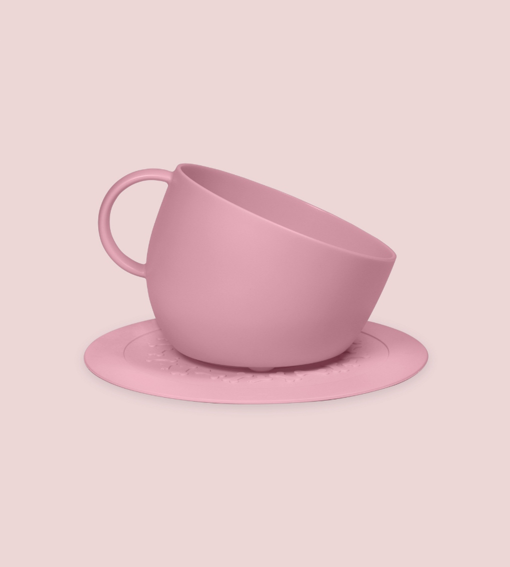 Velká miska pro psa s podložkou Cup & Plate, růžová