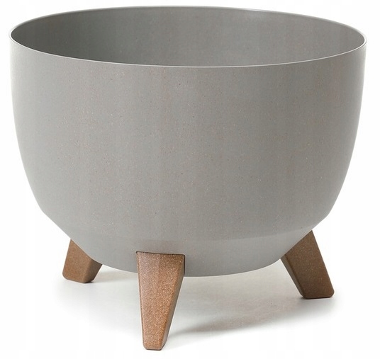 

Doniczka Na Nóżkach Misa Szara Eco 40 CM H25