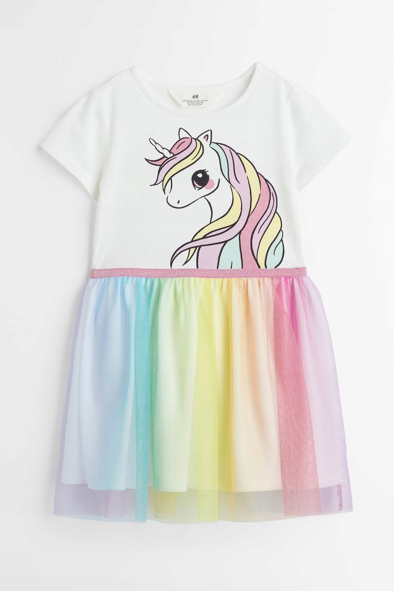 

H&m Dżersejowa sukienka z tiulem 6-8 122/128 K198