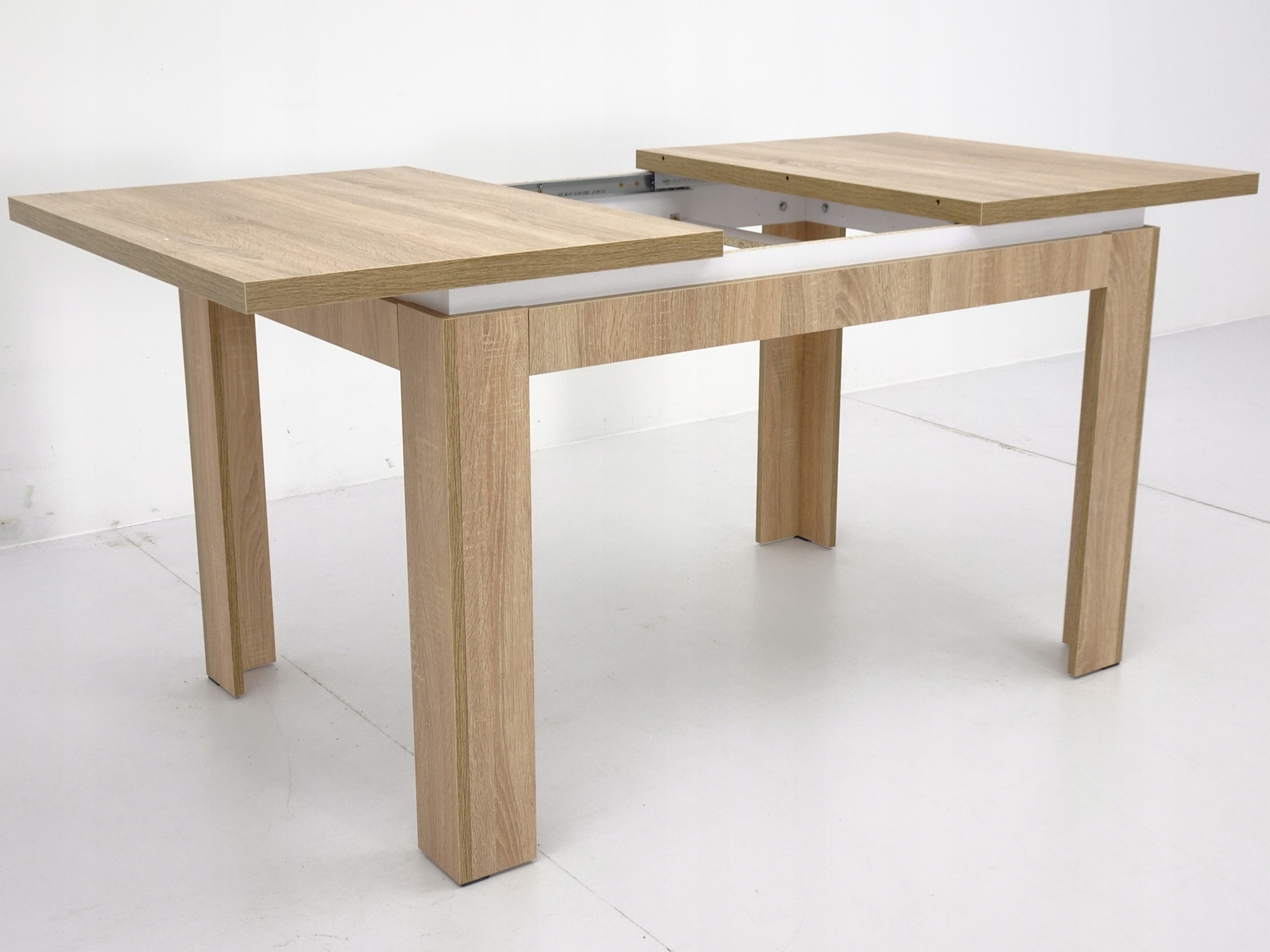 4 SKANDYNAWKIE krzesła i ROZKŁADANY stół SONOMA Długość stołu 120 cm