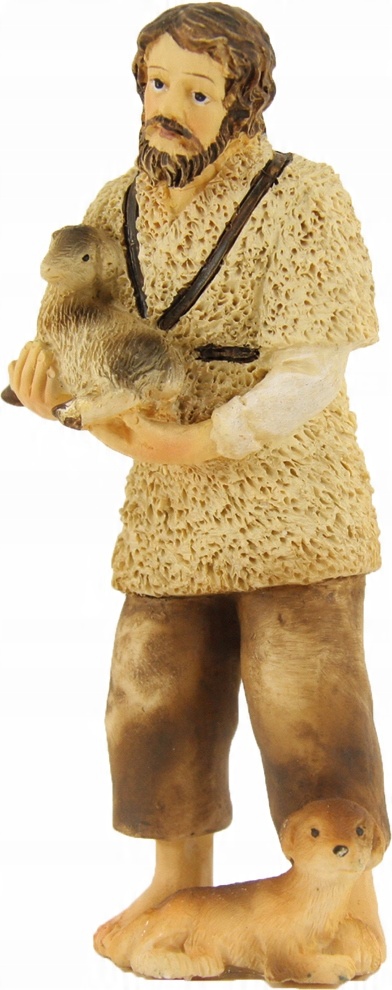 

Pasterz z owcą i psem- 8cm wys do figur o wys. 8cm
