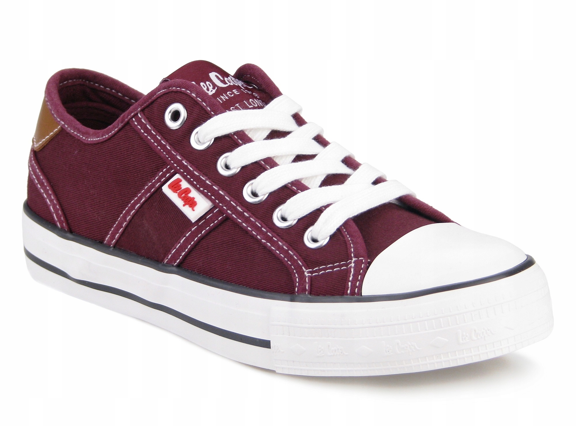

Trampki damskie Lee Cooper bordowe niskie 37
