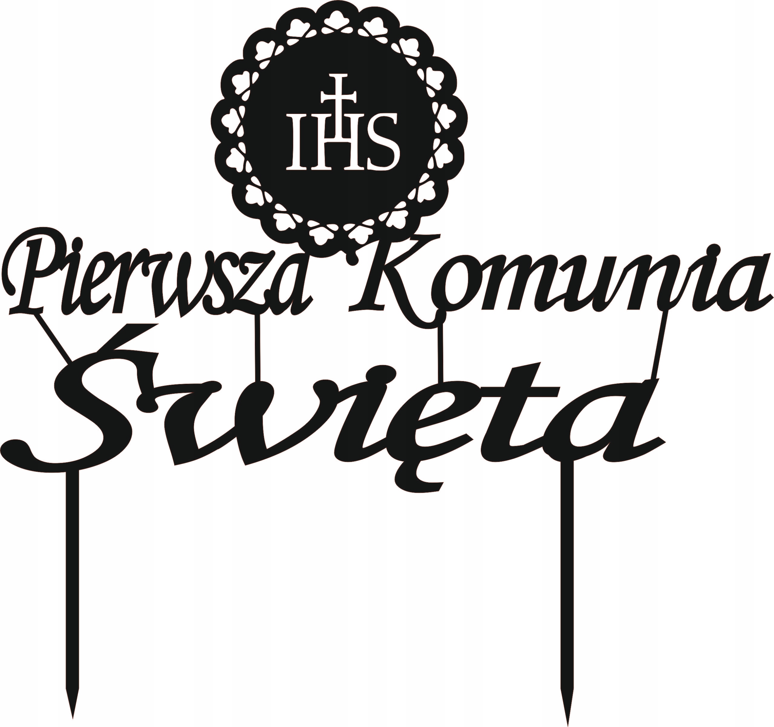 Ploter Wektor dxf topper komunia święta