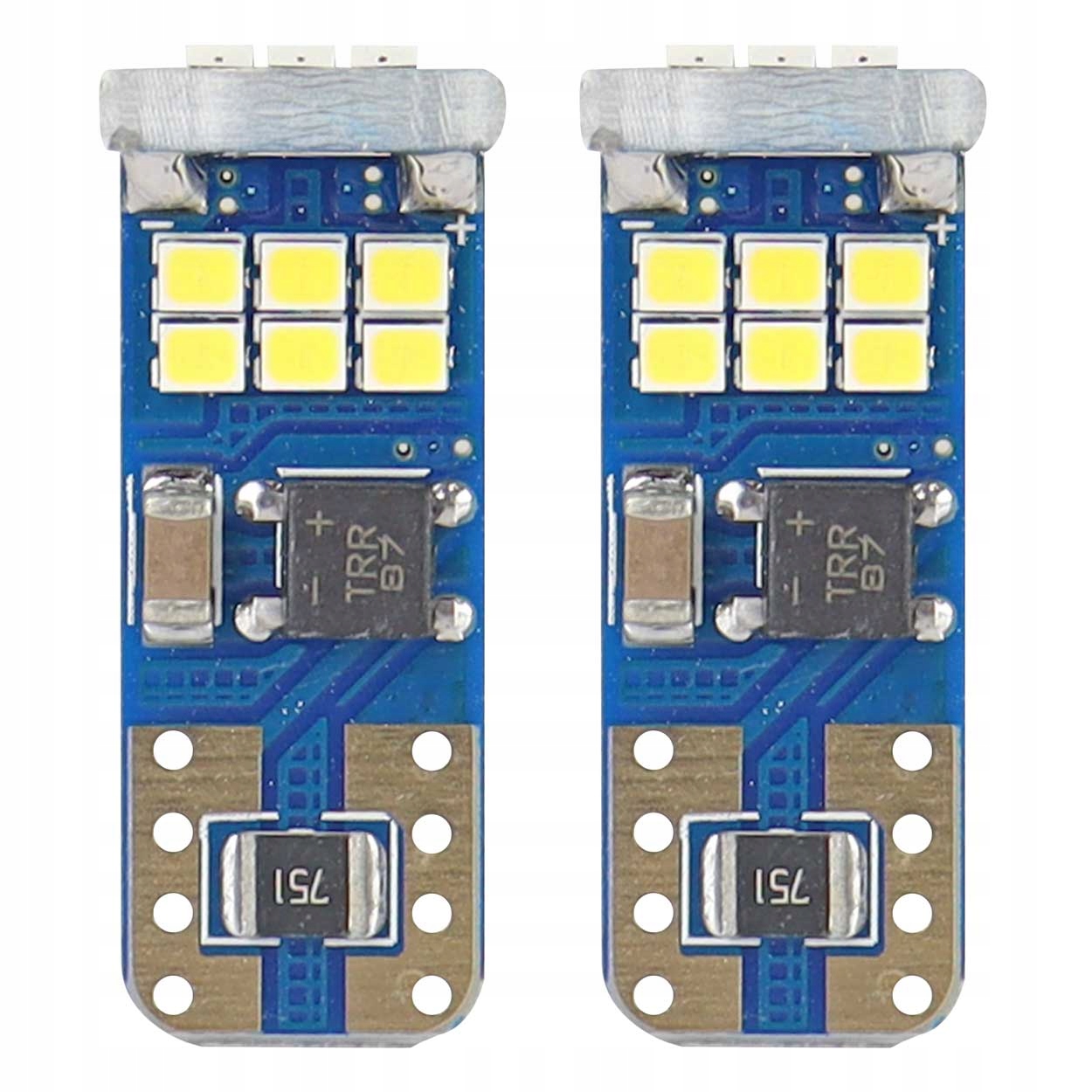 ŻARÓWKI LED CANBUS W5W LEDOWE 18SMD T10E AMiO