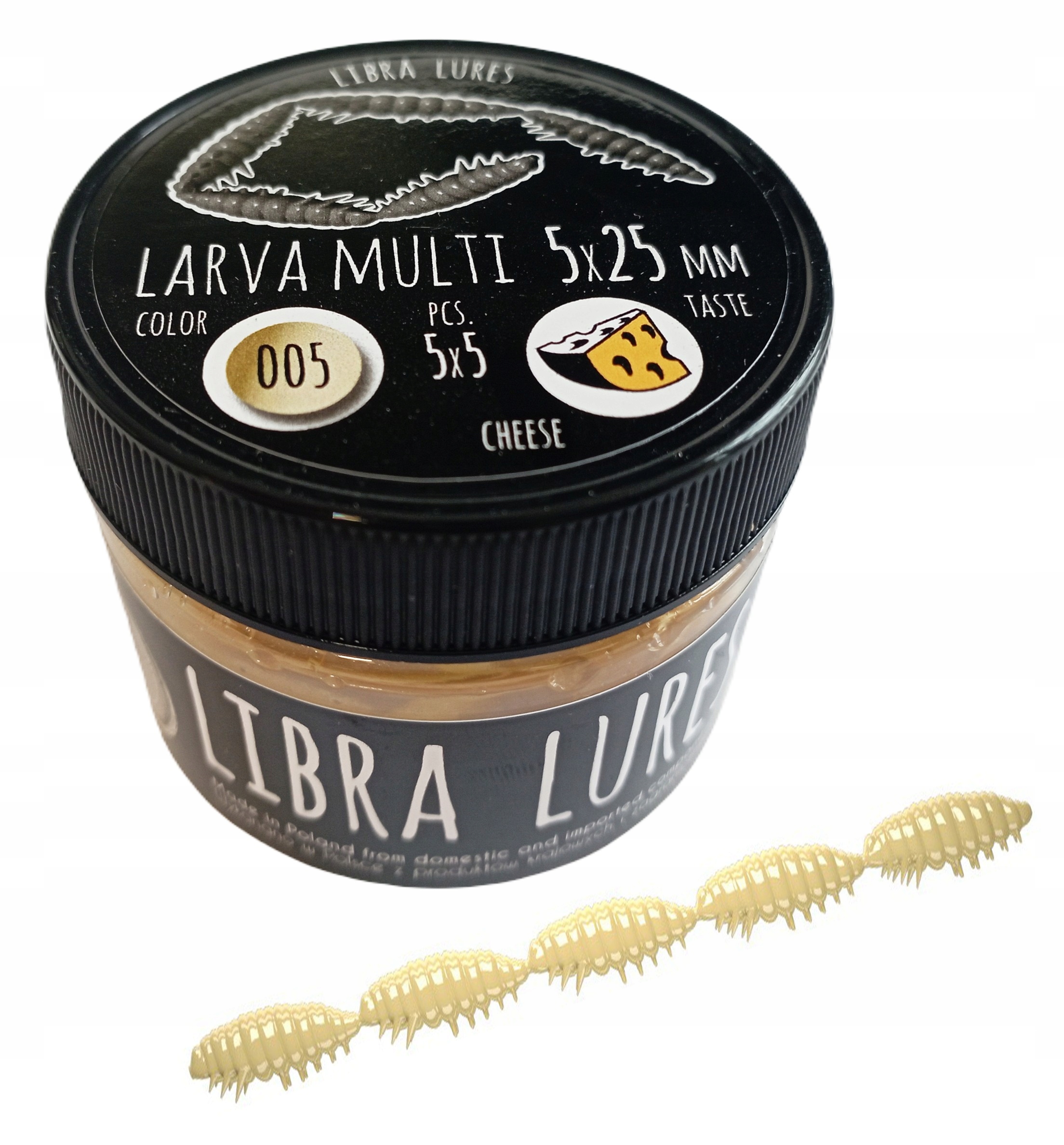 Libra Lures Larva Multi 5x2,5cm 005 Cheese Ser - Larva Multi ser 005 Chees  - 13198419455 