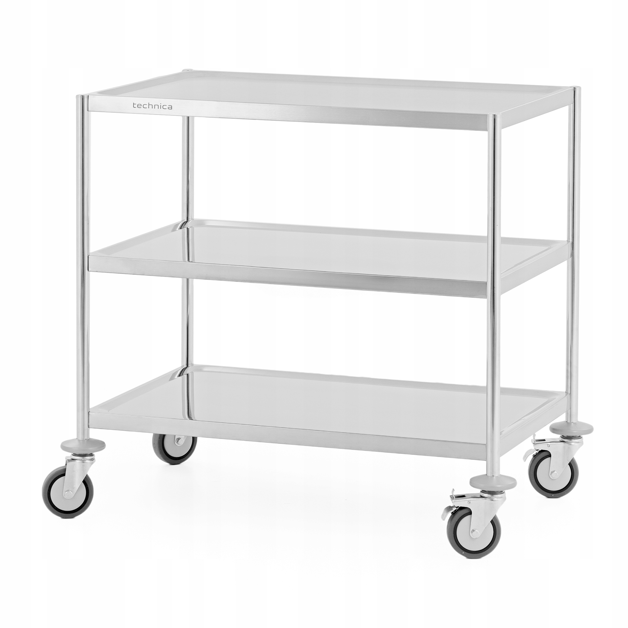 Číšnický Vozík 3-POLICOVÝ Nerezový 86X54X81 CM Gastronomický Technica