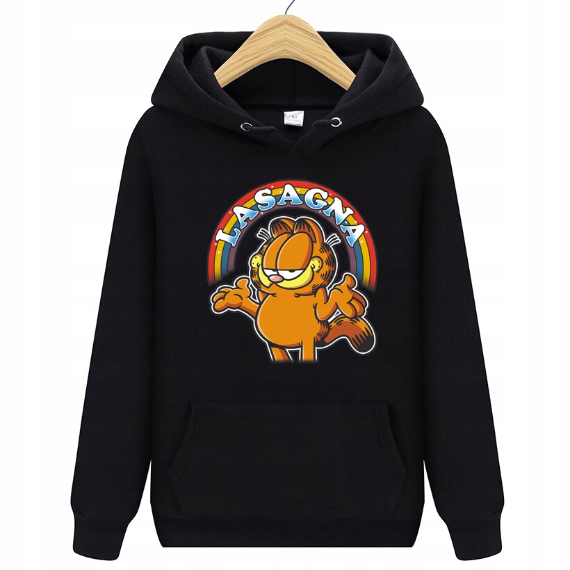 

Bluza Męska z kapturem Czarna rozm L Garfield 01