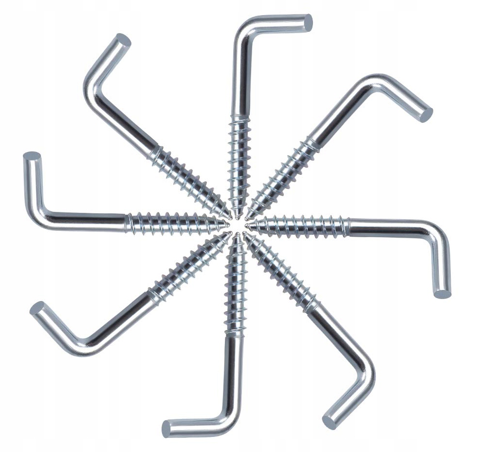 10 Ks Háček Typ L Jednoduchý Šroubovací Háček Na Dřevo, Kolíky 3,5 X 40 MM