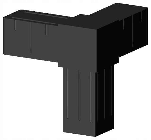 

Łącznik plastikowy 40x40x2 , 3D3 V40 X2C