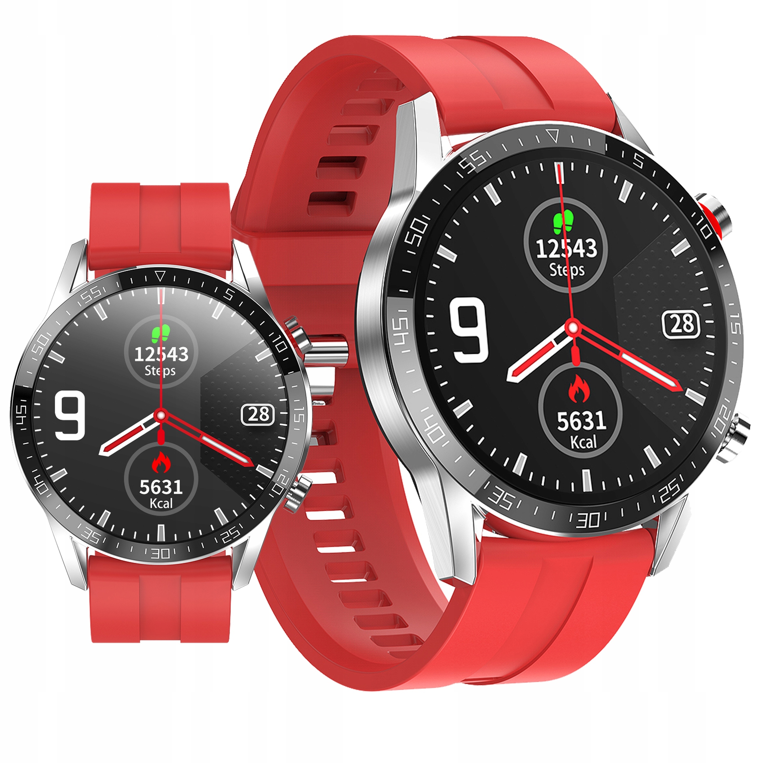 ZEGAREK SMARTWATCH CIŚNIENIOMIERZ SMART WATCH ROZMOWY POWIADOMIENIA MENU PL