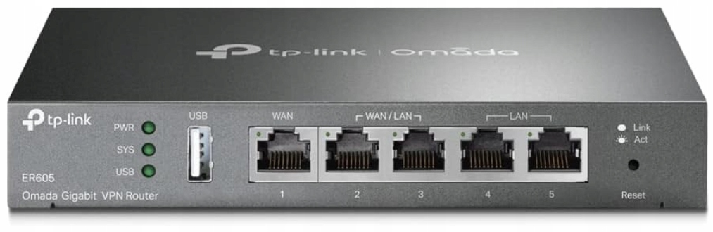 Tp-link TL-R605 ER605 5-portowy router Dual/Multiple Wan Vpn Omada 1GbE
