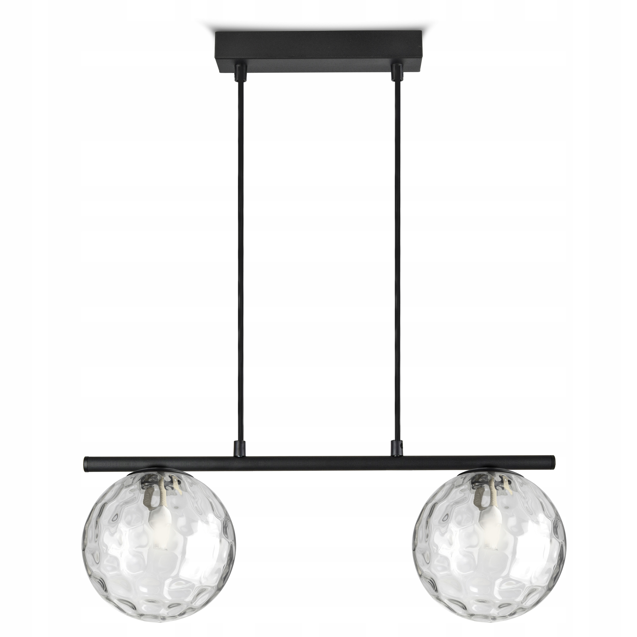 Velká závěsná stropní lampa nad stůl Skleněné koule Průsvitné BZR2 Led G9