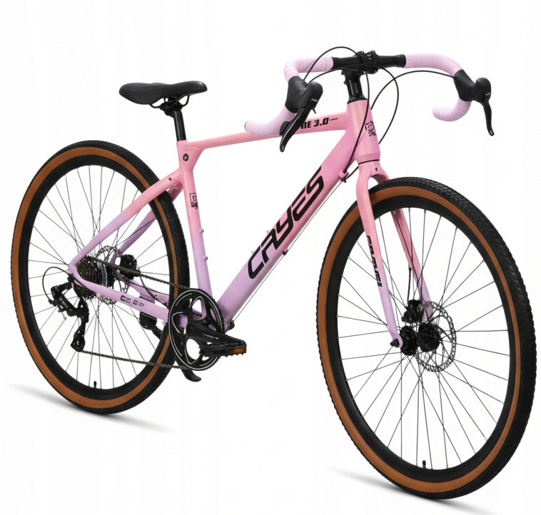 Lekki Aluminiowy Damski Rower Gravel Xs Różowy Liliowy Cst Shimano 12.8 Kg