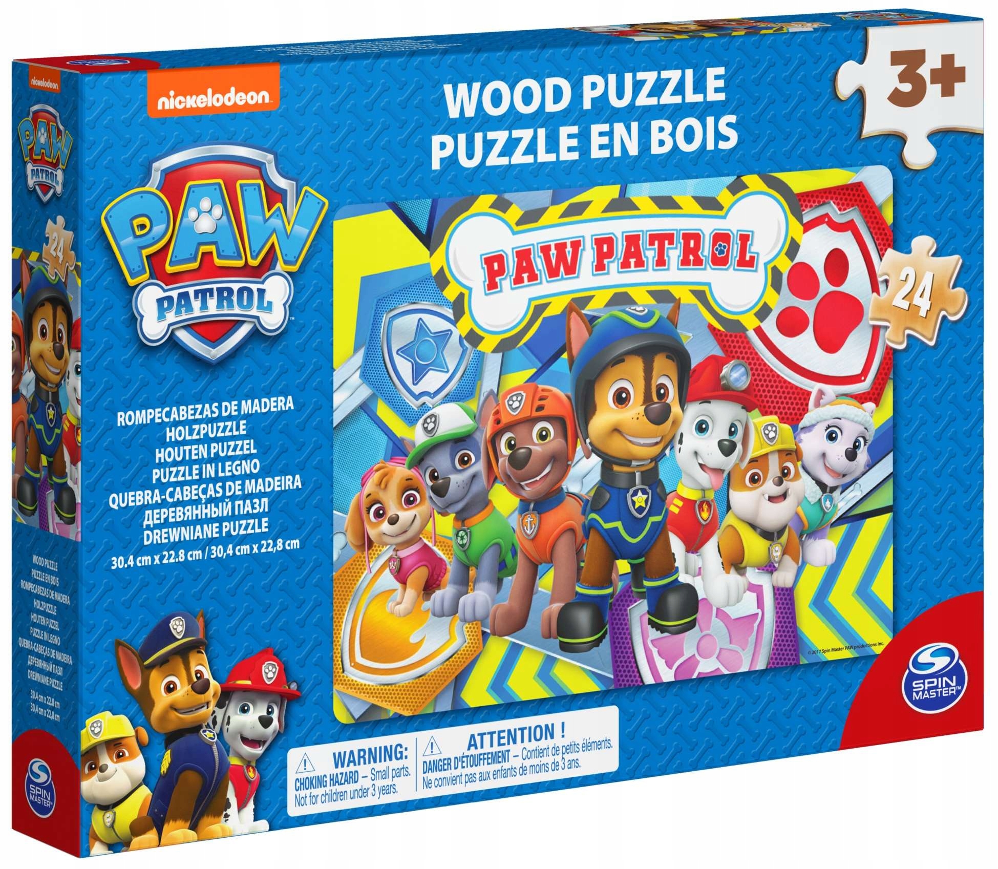 PSI PATROL PUZZLE DREWNIANE DLA DZIECI 24 ELEMENTY SPIN MASTER Liczba elementów 24
