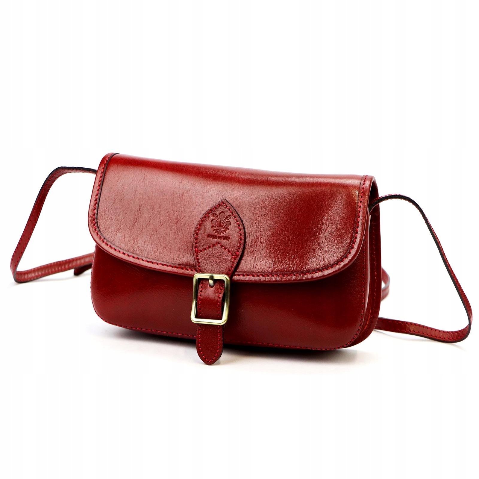 Dámská kabelka přes rameno kožená červená Florence 50