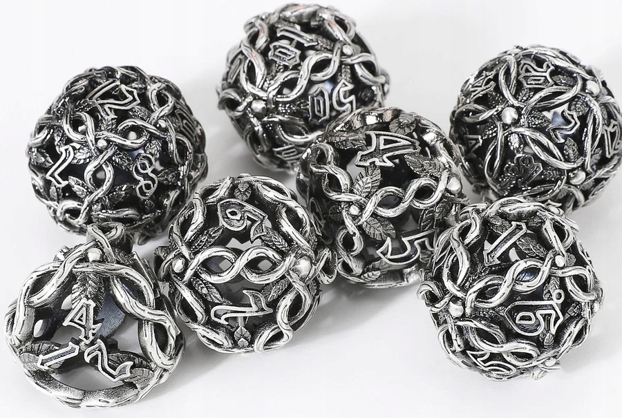 RUNY DRUIDÓW ZESTAW 7 METALOWYCH KOŚCI RPG