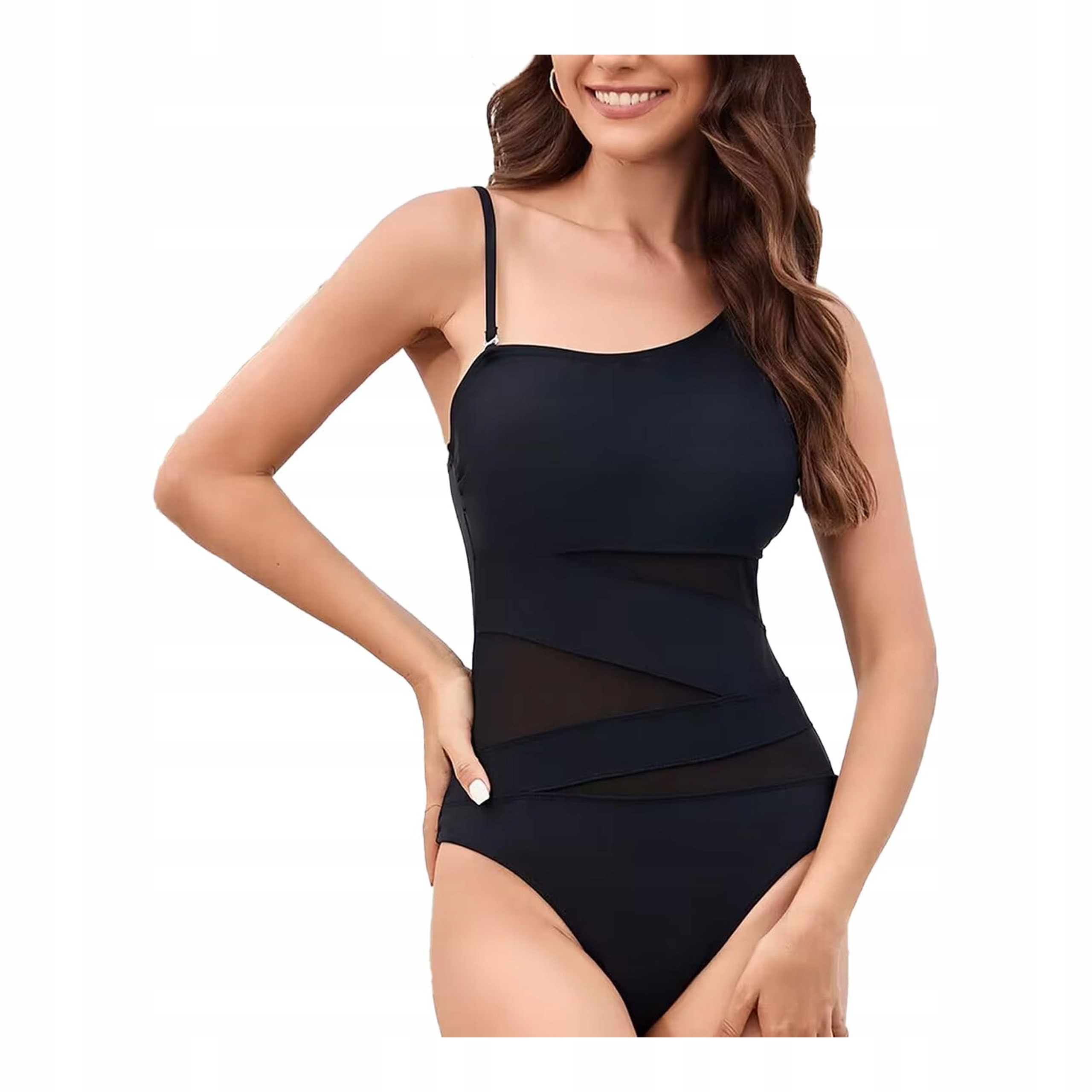 Dámské jednodílné plavky monokini, zeštíhlující s push-up efektem, velikost M