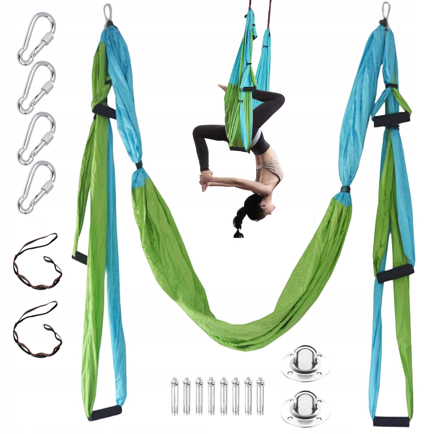 Chusta Akrobatyczna Sensoryczna Aerial Joga Do Ćwiczeń Hamak Szarfa +uchwyt