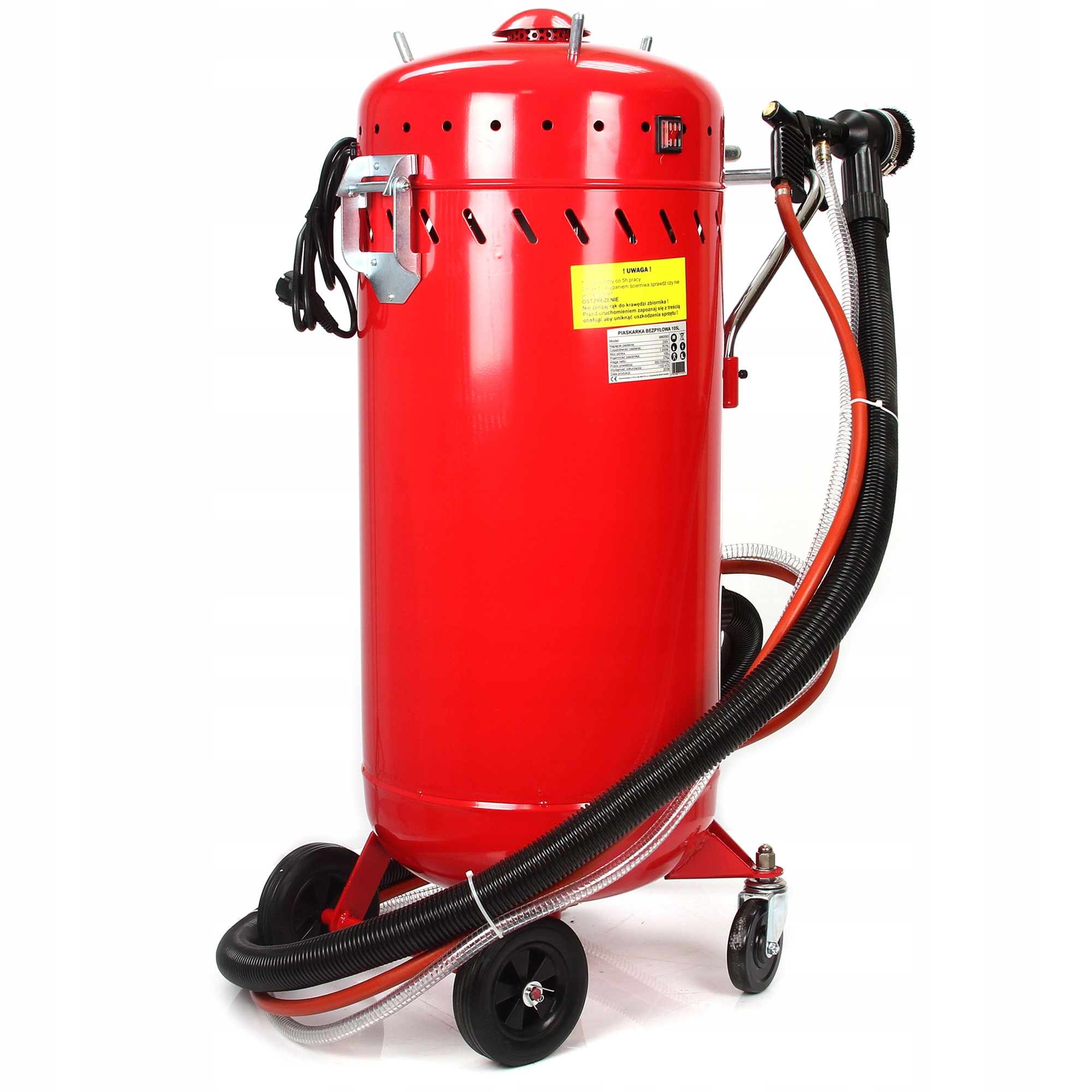 PIASKARKA SYFONOWA MOBILNA 105L BEZPYŁOWA ODKURZACZ 1200W + RĘKAWICE Kod producenta M80593