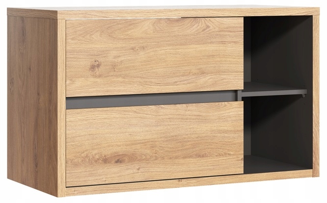 Szafka wisząca pod umywalkę 100CM DEVON 823 GRAFIT Głębokość mebla 45.5 cm