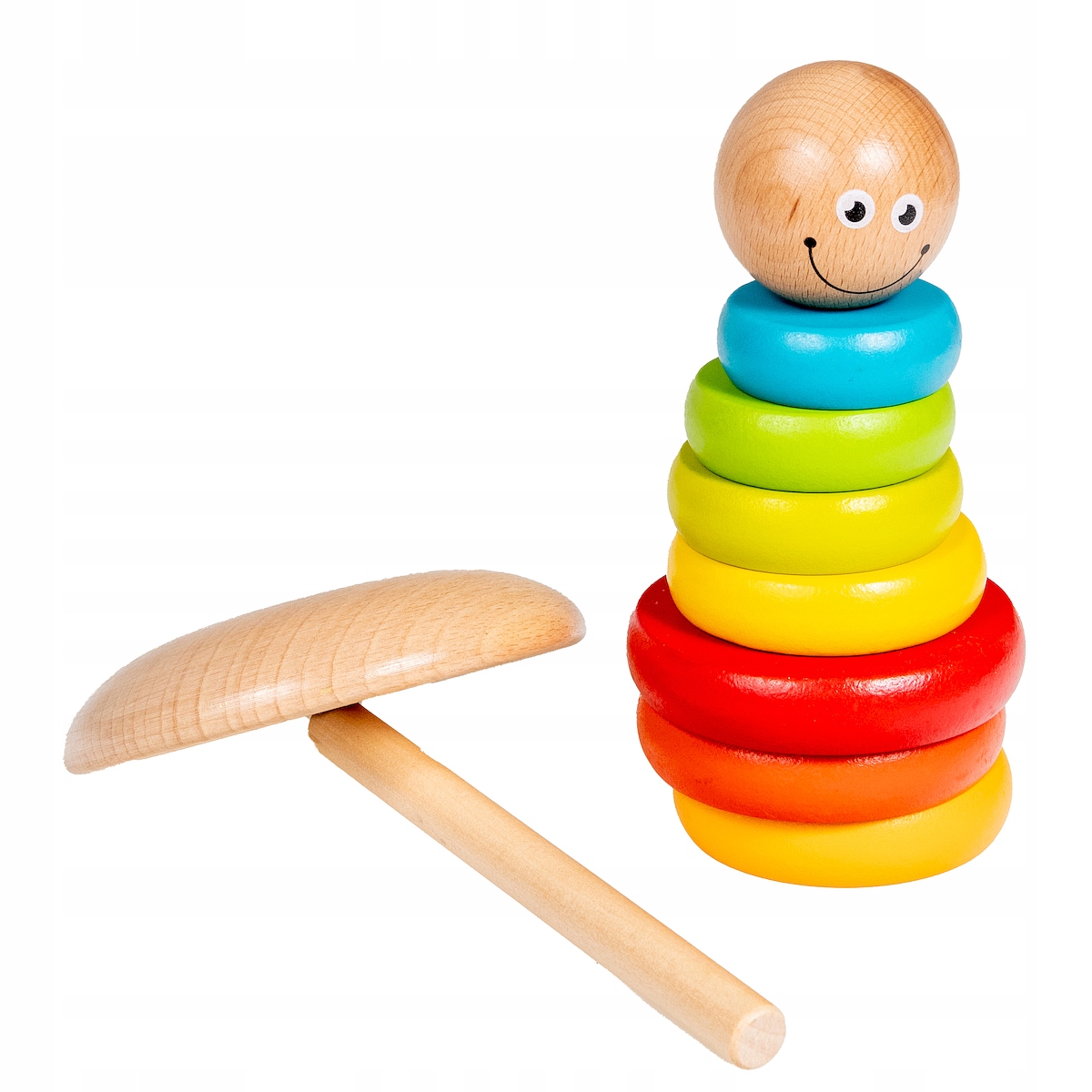 DREWNIANA PIRAMIDKA WAŃKA WSTAŃKA KOLOROWA SMILY Bohater brak