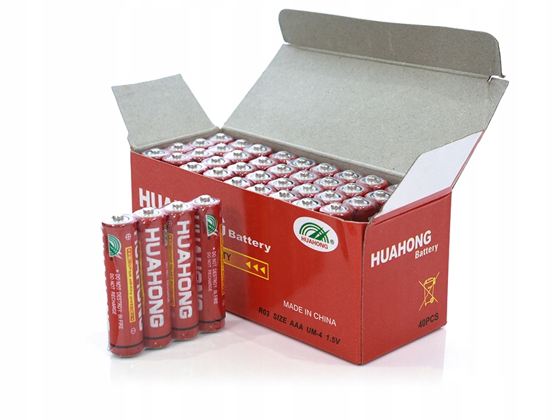 

Paluszki Aaa baterie do pilota radia 40szt